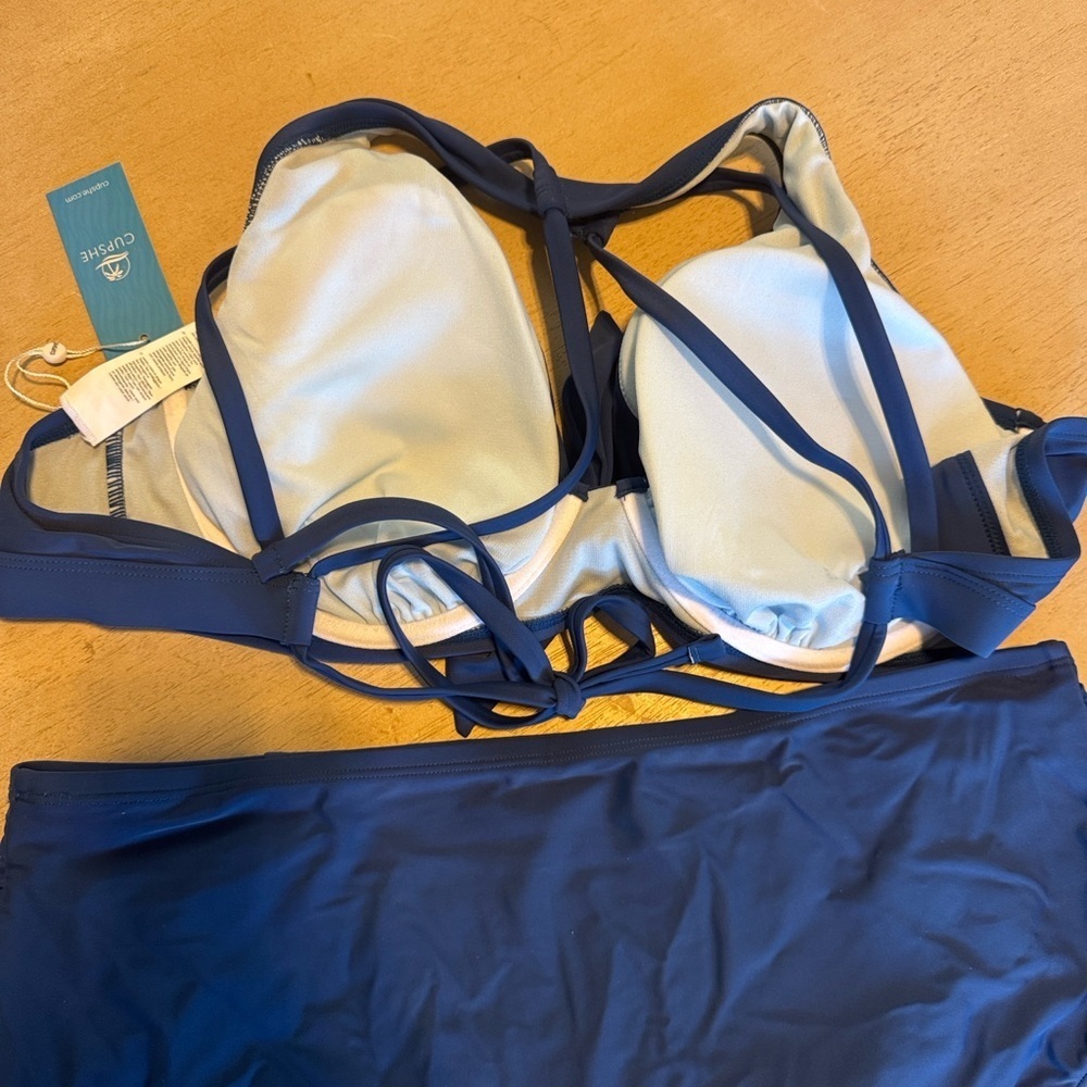 Cupshe Navy and White Halter Bikini - Picture 3 of 6